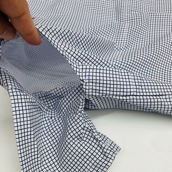 NWT Blue Quail 3T Gameday Navy Check Guayabera - Picture 5 of 6